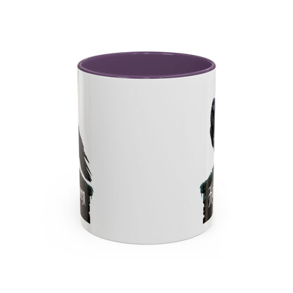 Halloween Raven Coffee Mug, Black Accent Mug, Spooky Drinkware, Unique Gift for Fall, Coffee Lover's Halloween Décor