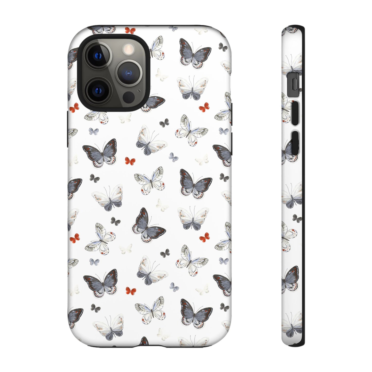 iPhone Butterfly Pattern Tough Phone Case — Protective Floral-Inspired iPhone Case