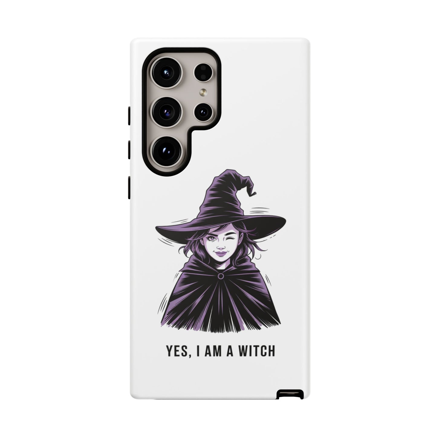 Funda para Samsung — «Sí, soy una bruja» con ilustración de bruja