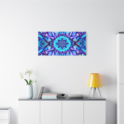 Blue Kaleidoscope Matte Canvas Wall Art – Stretched 1.25"