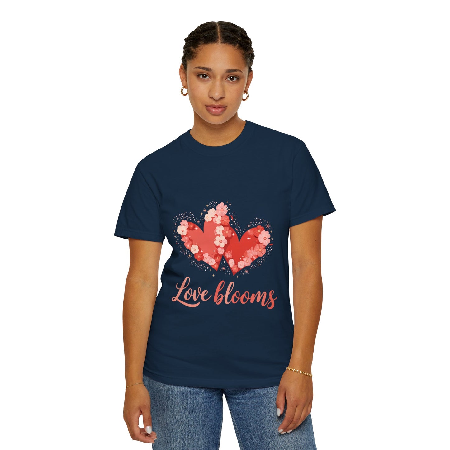 Love Blooms T-Shirt — Floral Heart Graphic Tee for Valentine’s Day