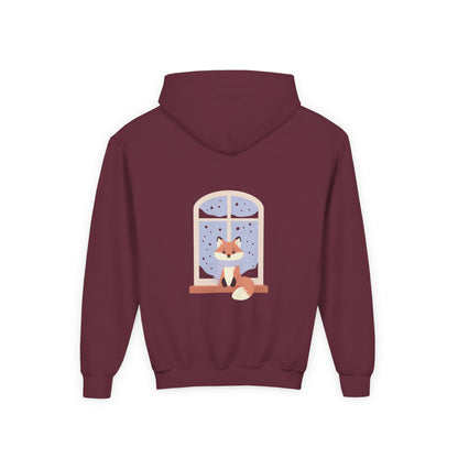 Kids Fox Hoodie - Cozy Winter Window Design