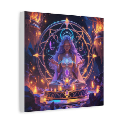 Mystic Meditation Canvas Print — Spiritual Goddess Wall Art