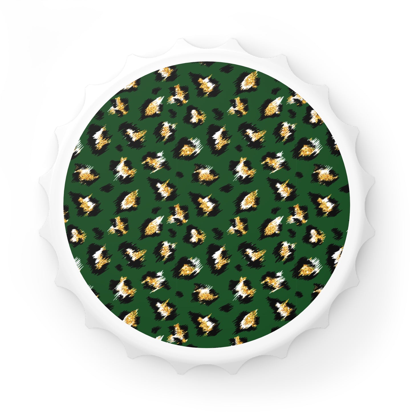 Leopard Print Bottle Opener - Green Chic Bar Accessory