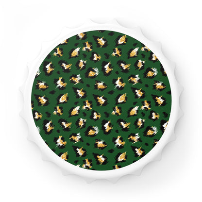 Leopard Print Bottle Opener - Green Chic Bar Accessory