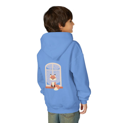 Kids Fox Hoodie - Cozy Winter Window Design