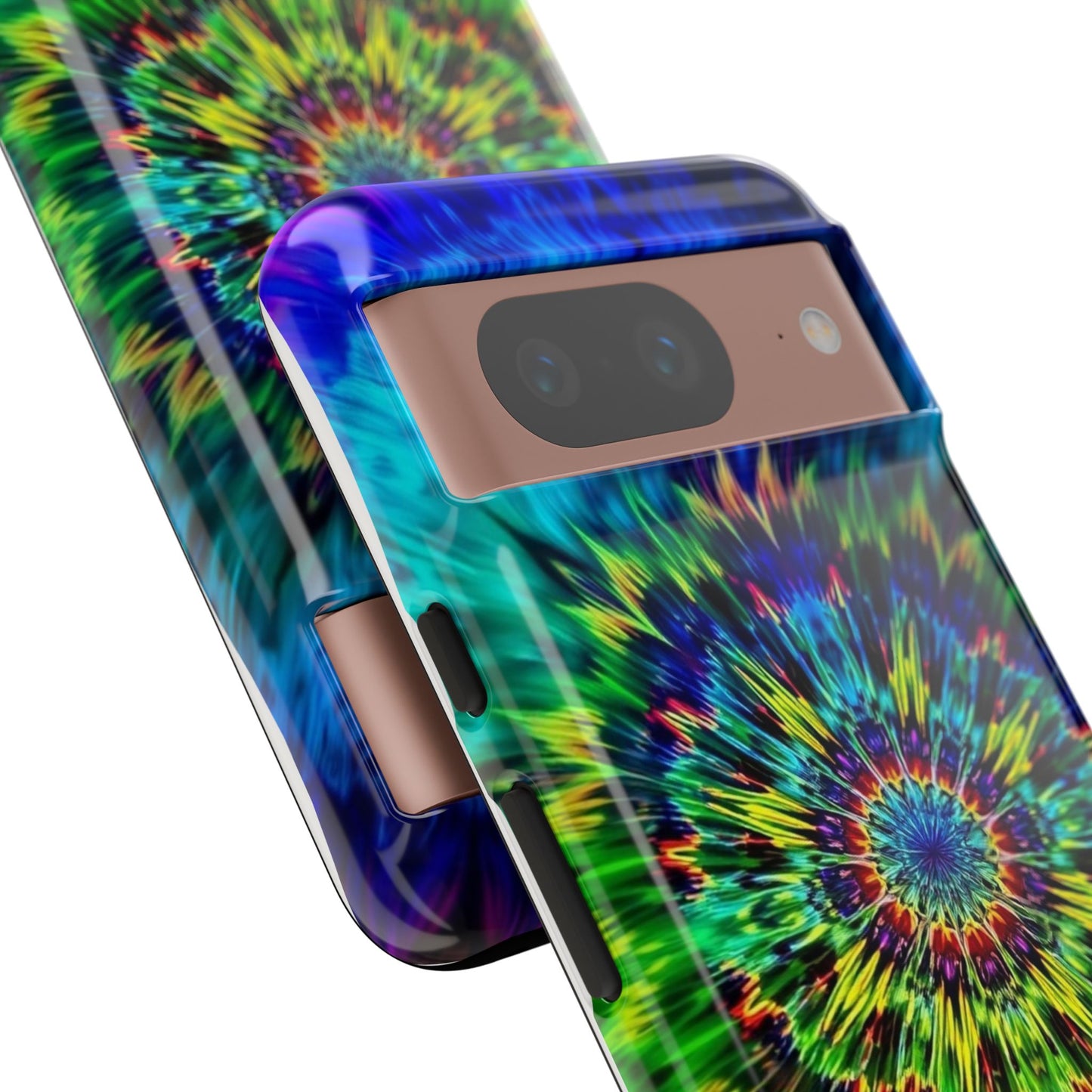 Funda para teléfono Google Psychedelic Tie-Dye Mandala: protección resistente y vibrante