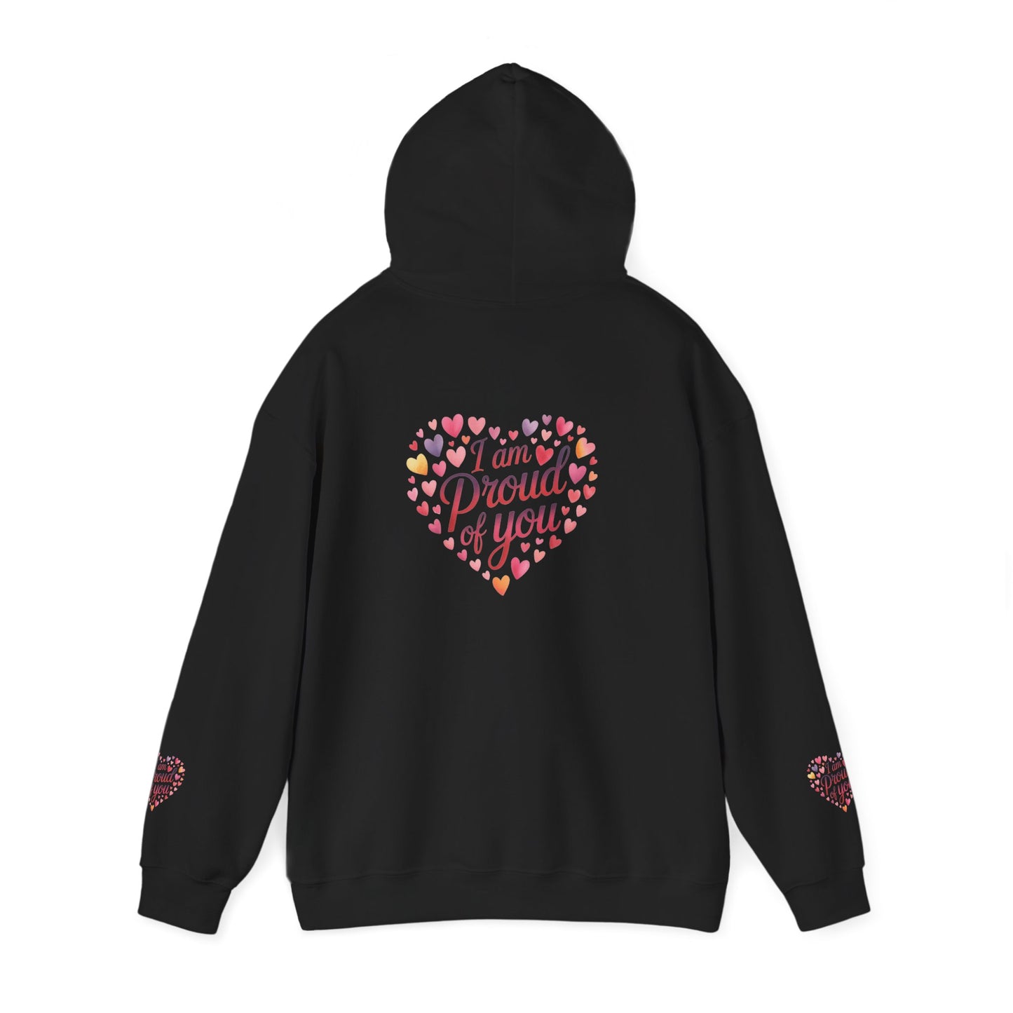 Proud of You Heart Hoodie with Embridery — Inspirational Valentine’s Day Gift Hoodie