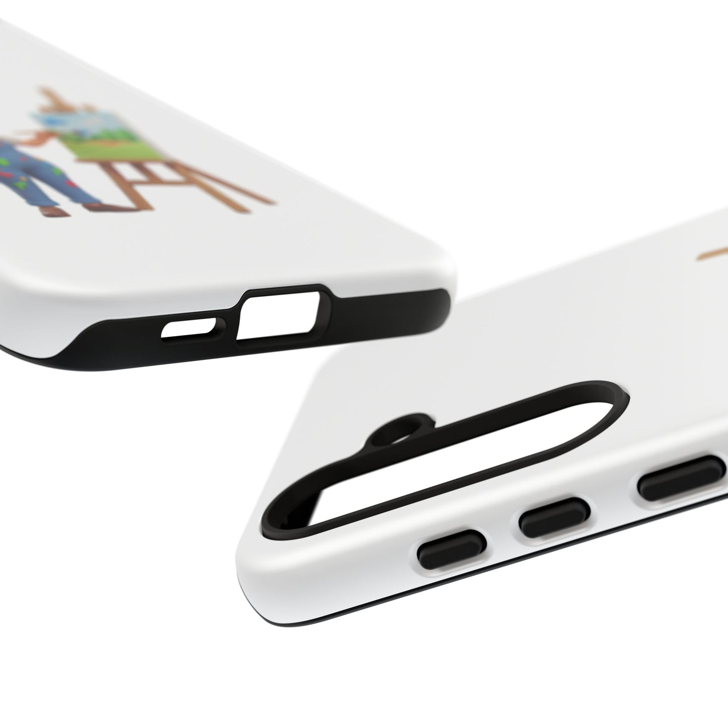 Samsung Handyhülle mit Künstlermotiv – Schutzhülle mit niedlicher Illustration einer Malerin