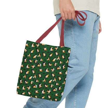 Green Leopard Print Tote Bag – Patterned All-Over-Print Shopper