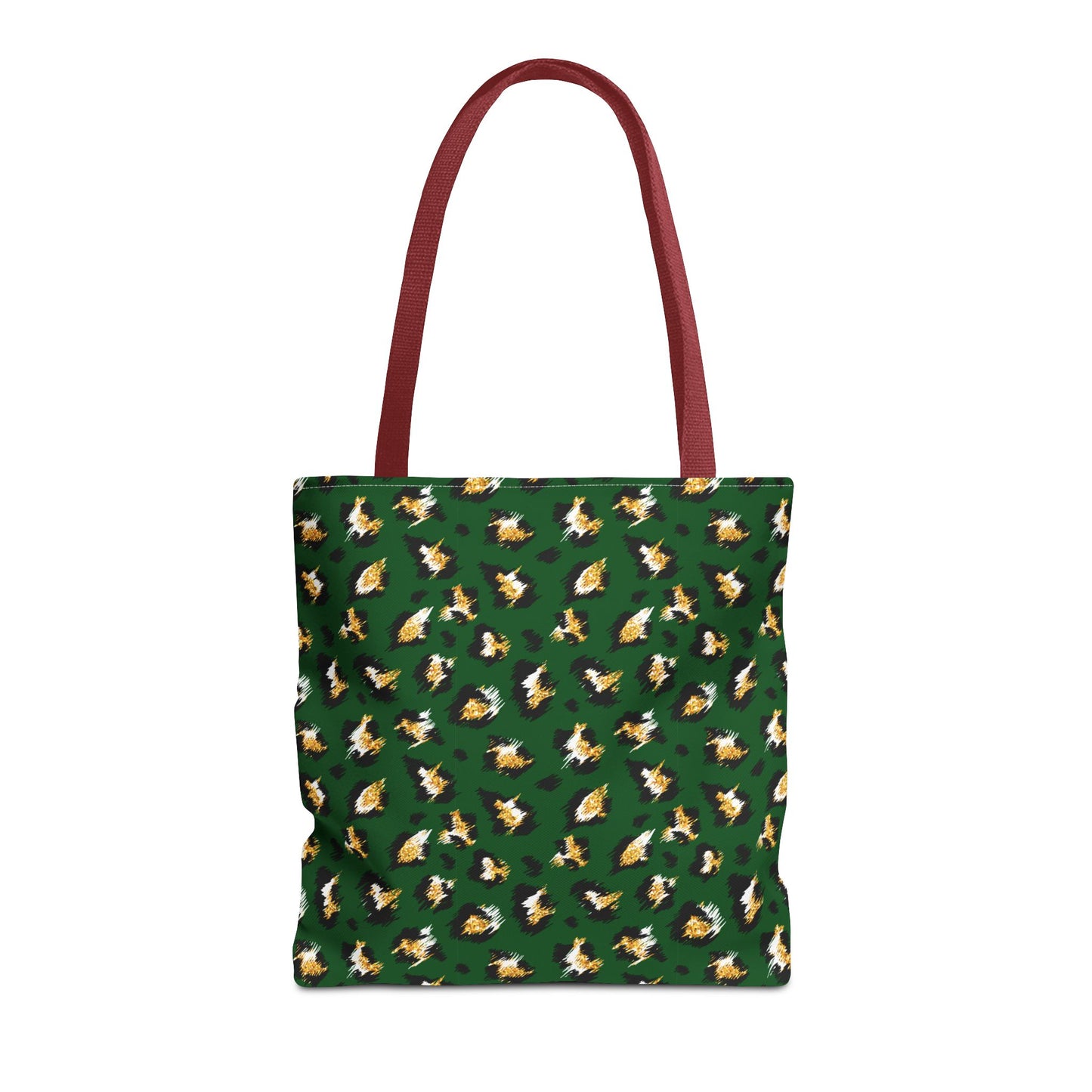 Green Leopard Print Tote Bag – Patterned All-Over-Print Shopper