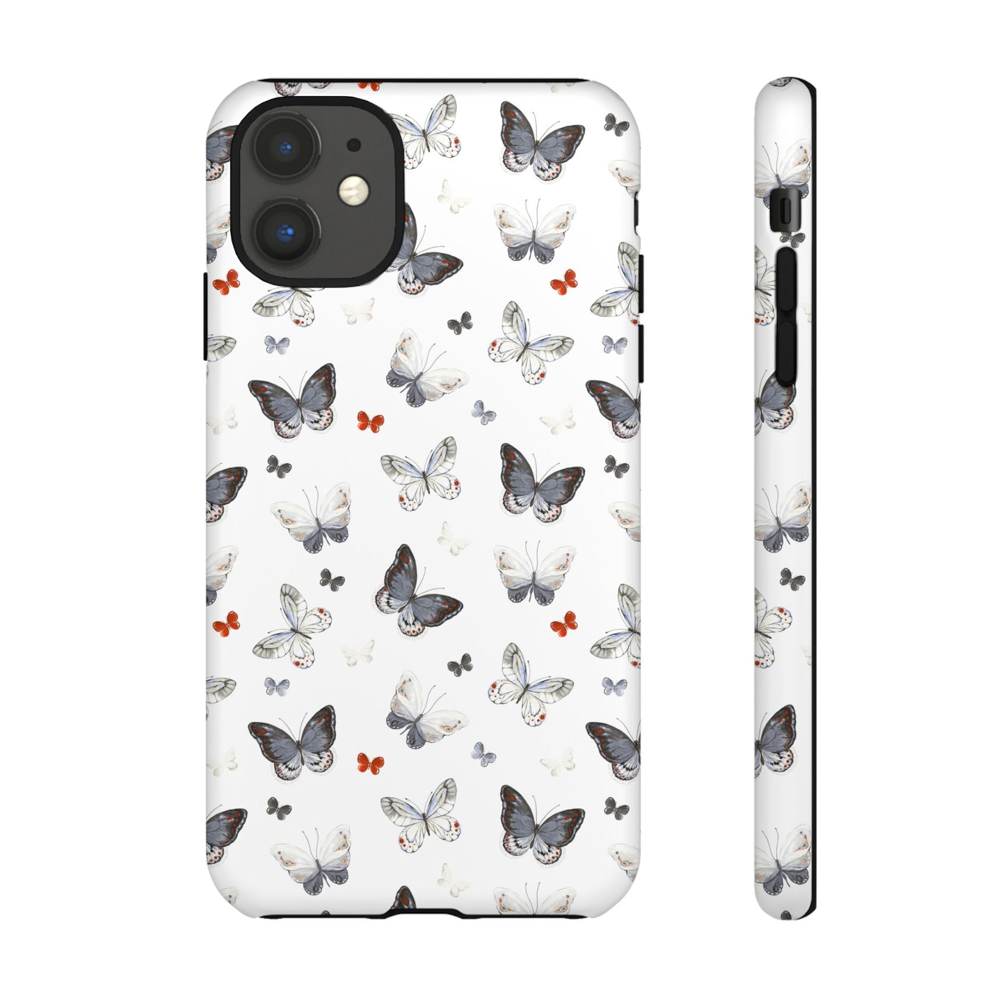 iPhone Butterfly Pattern Tough Phone Case — Protective Floral-Inspired iPhone Case