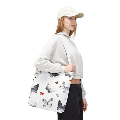 Butterfly Pattern Tote Bag — Lightweight Floral Tote for Everyday Use