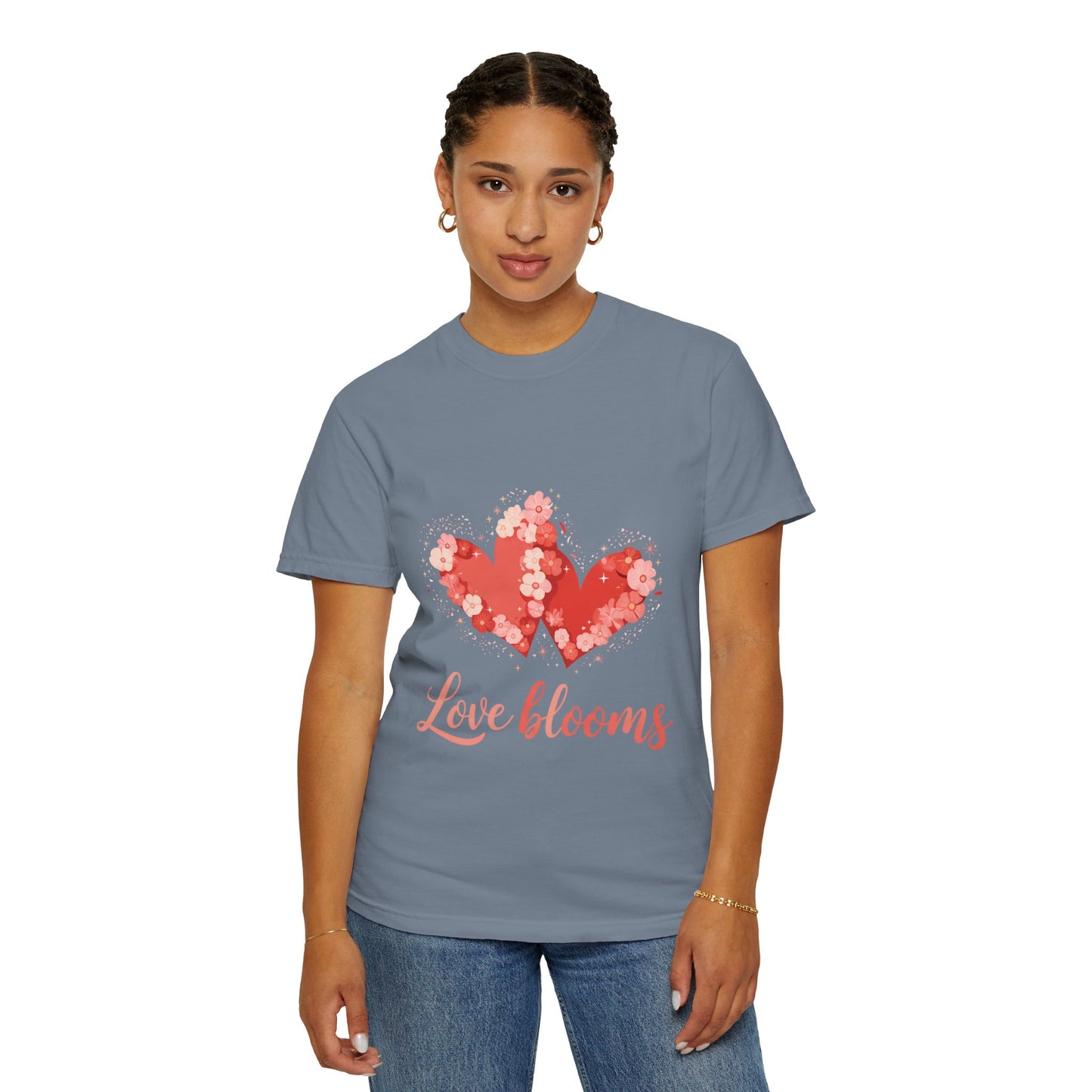 Love Blooms T-Shirt — Floral Heart Graphic Tee for Valentine’s Day