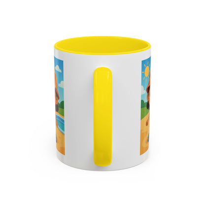Good Vibes Beach Kid Mug — Accent Coffee Mug (11/15oz)