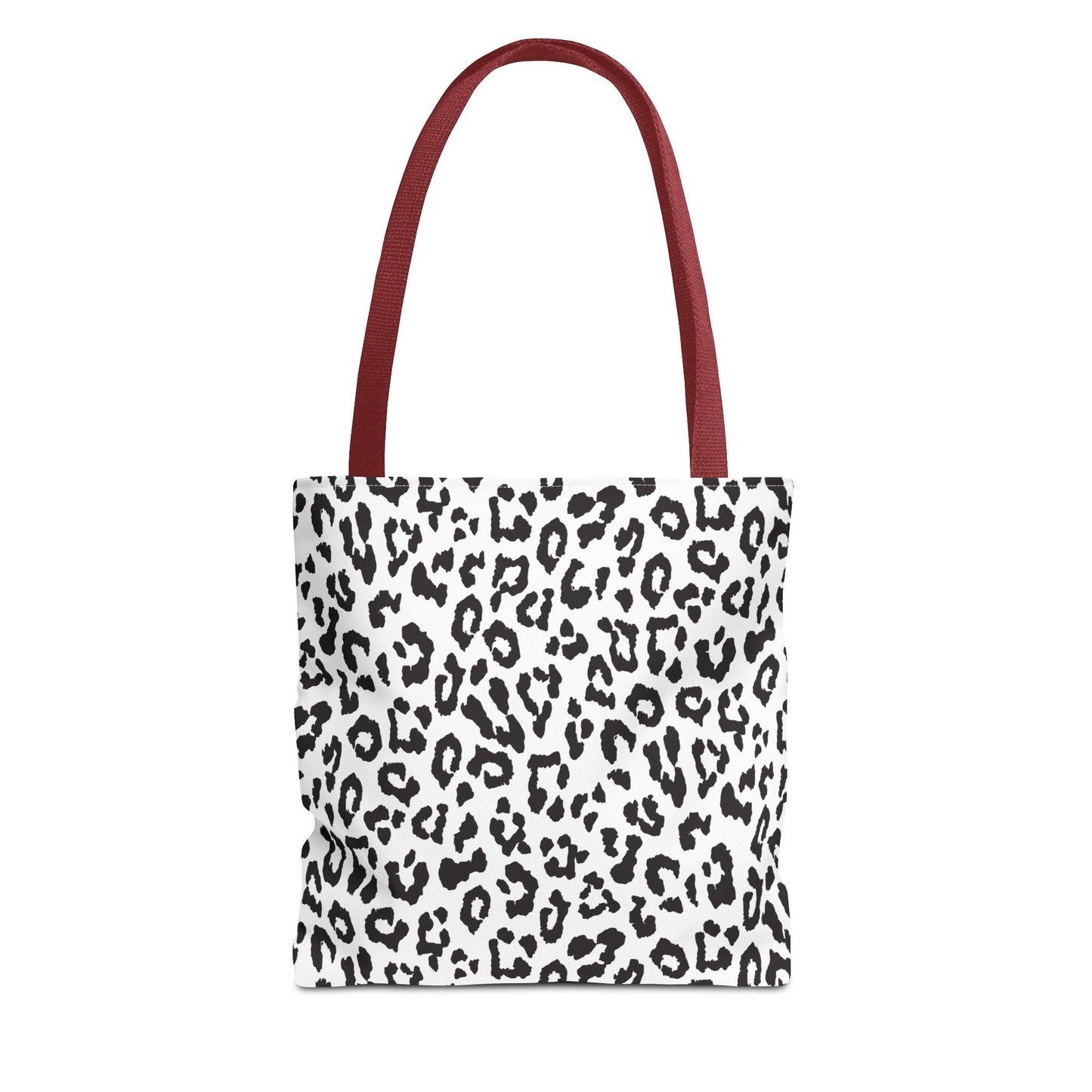 Leopard Print Tote Bag — Black & White All-Over-Print Shopper