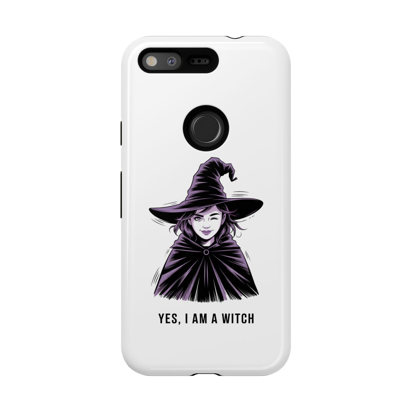 Google Phone Case — “Yes, I Am a Witch” Witchy Illustration