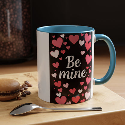 Valentine "Be Mine" Accent Coffee Mug