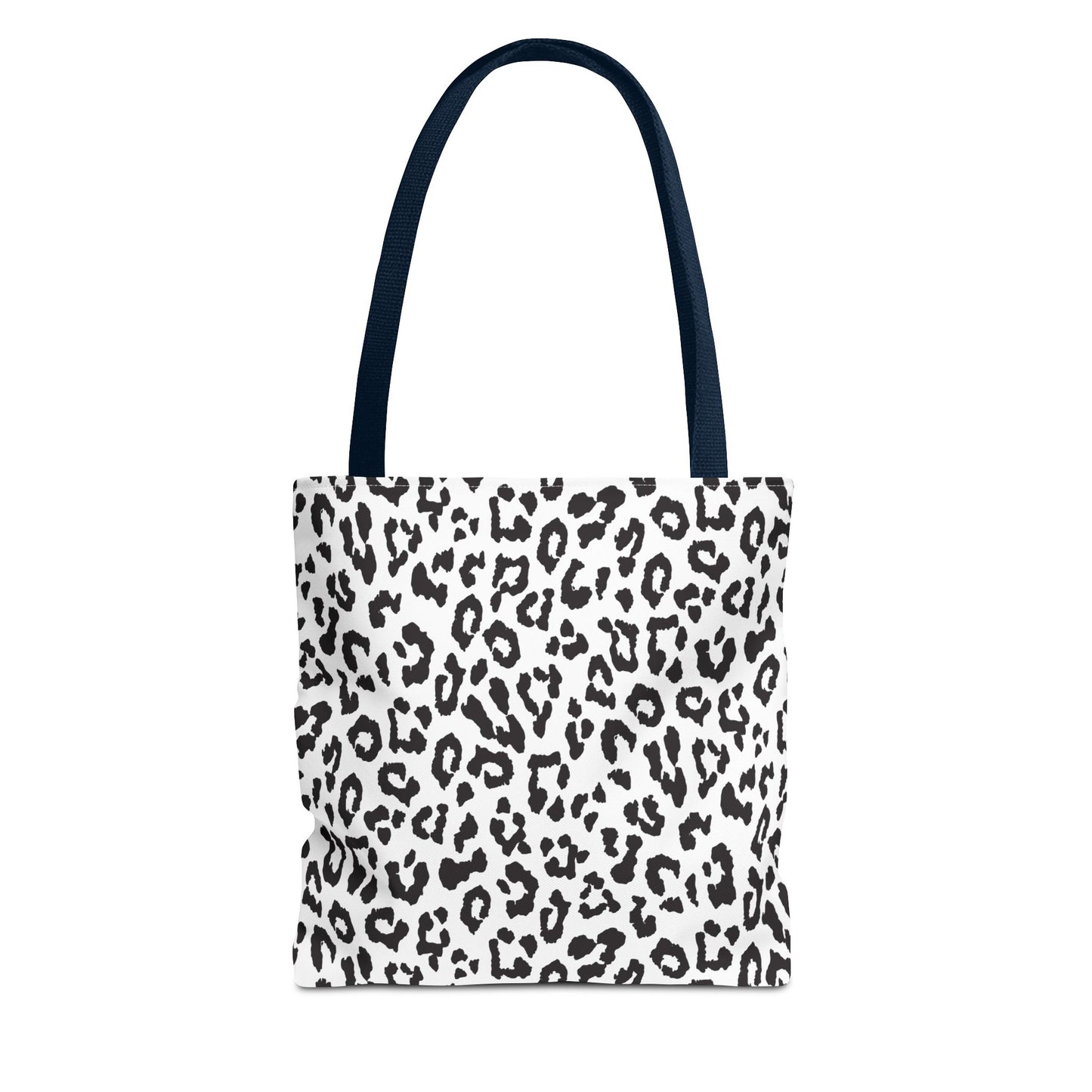 Leopard Print Tote Bag — Black & White All-Over-Print Shopper