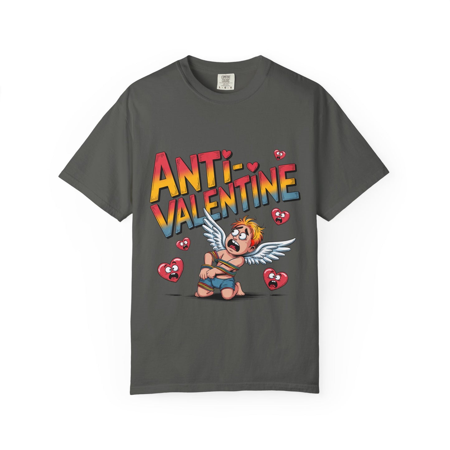 Camiseta anti-San Valentín: Divertida camiseta gráfica con el rechazo de Cupido