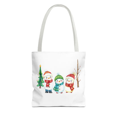 Christmas Snowman Tote Bag — Cute Holiday Winter Market Tote