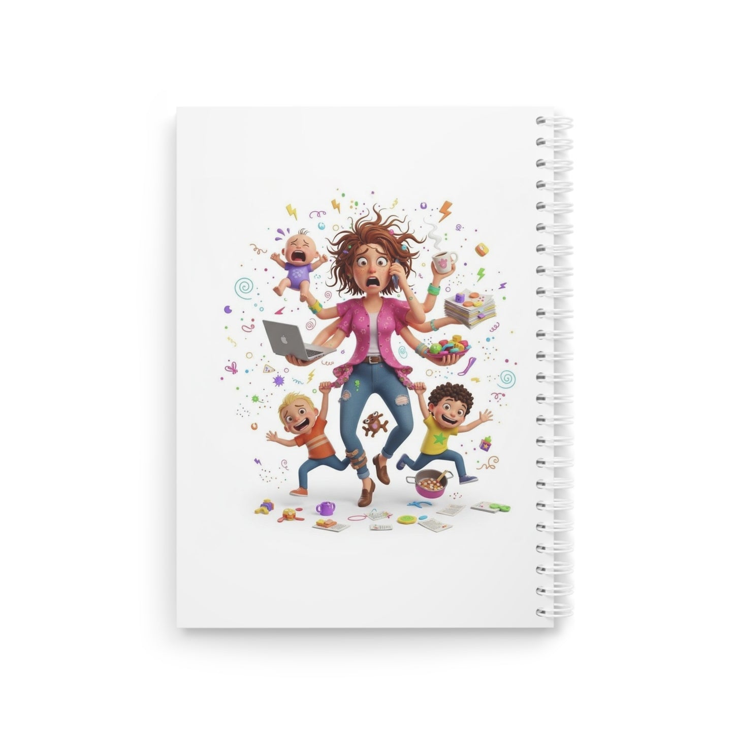 Spiral Notebook — 2026 Chaos Planner: Funny Mom Life Organizer & Family Daily Scheduler