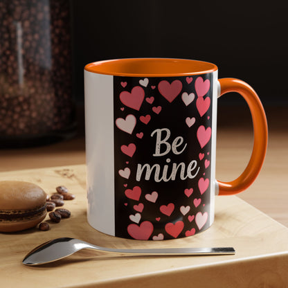 Valentine "Be Mine" Accent Coffee Mug