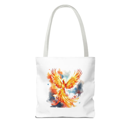 Phoenix Watercolor Tote Bag – Vibrant Rising Bird All-Over Print Tote