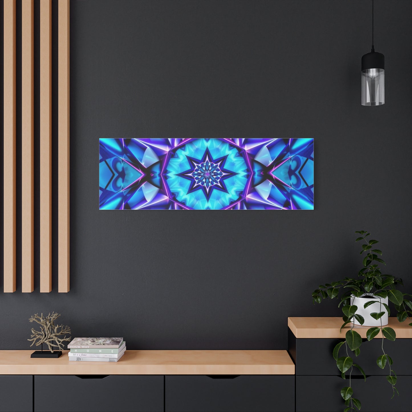 Blue Kaleidoscope Matte Canvas Wall Art – Stretched 1.25"