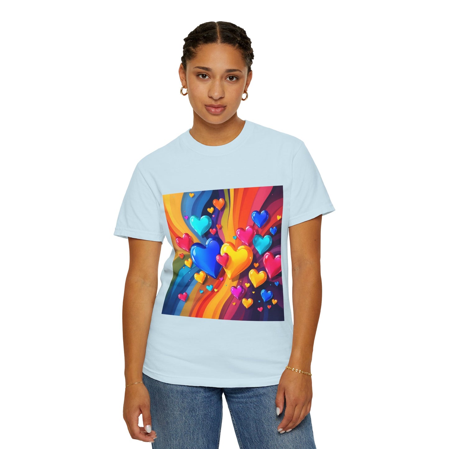 Colorful Heart Rainbow T‑Shirt