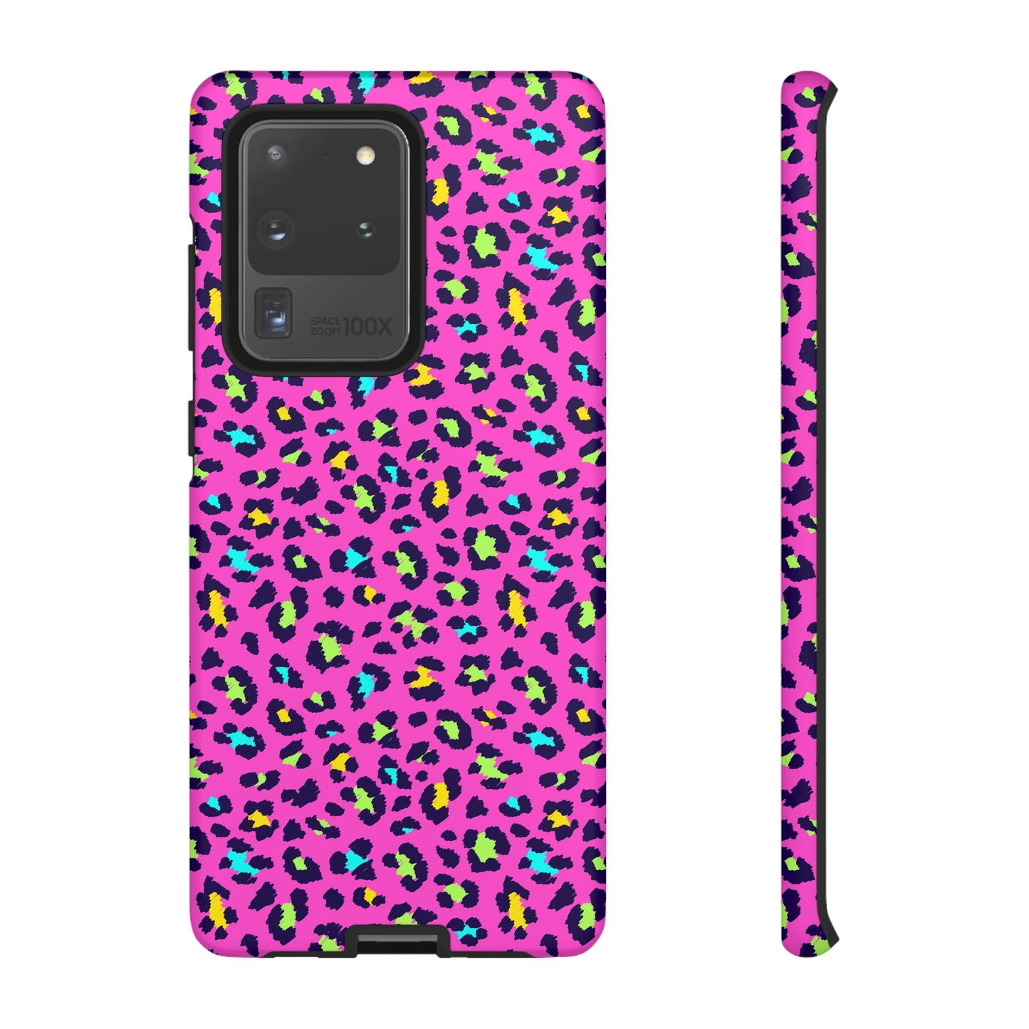 Samsung Handyhülle – Robuste Schutzhülle in leuchtendem Pink mit Leopardenmuster