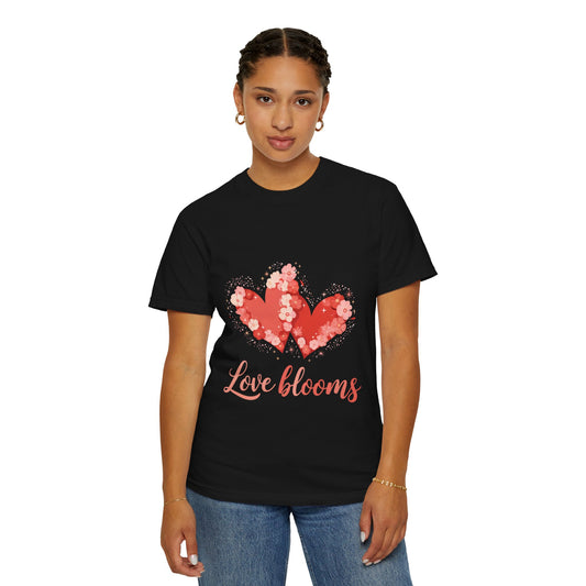 Love Blooms T-Shirt — Floral Heart Graphic Tee for Valentine’s Day