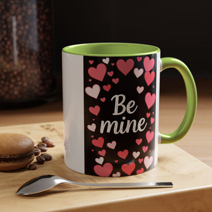 Valentine "Be Mine" Accent Coffee Mug