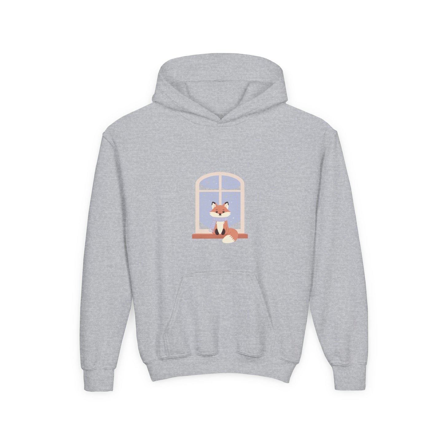 Kids Fox Hoodie - Cozy Winter Window Design