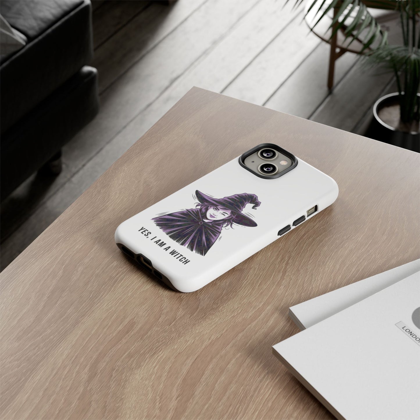 iPhone Yes, I Am a Witch Phone Case — Gothic Witch Illustration Protective Cover