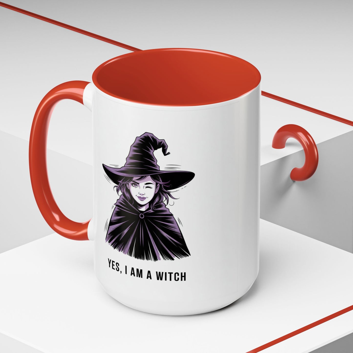 Witch Coffee Mug - "Yes, I Am a Witch" Accent Mug (11/15 oz)