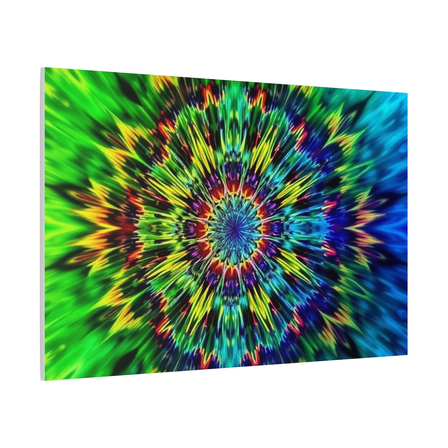 Psychedelic Kaleidoscope Matte Canvas Wall Art — Vibrant Mandala Stretched Canvas
