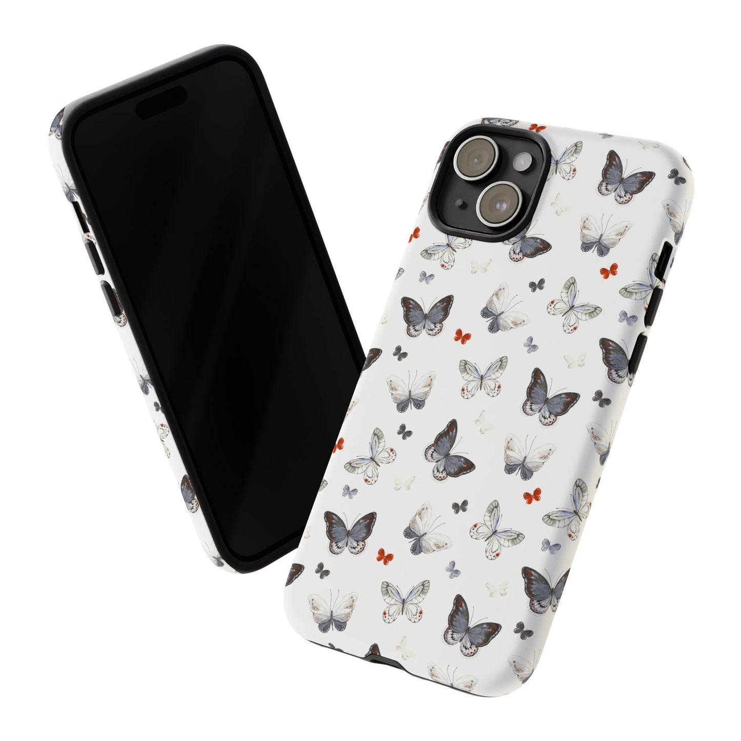 iPhone Butterfly Pattern Tough Phone Case — Protective Floral-Inspired iPhone Case