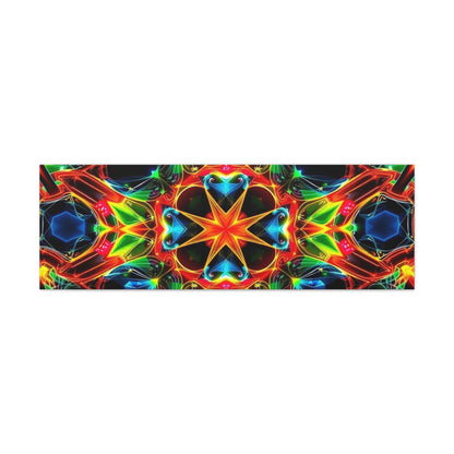 Kaleidoscope Neon Mandala Matte Canvas