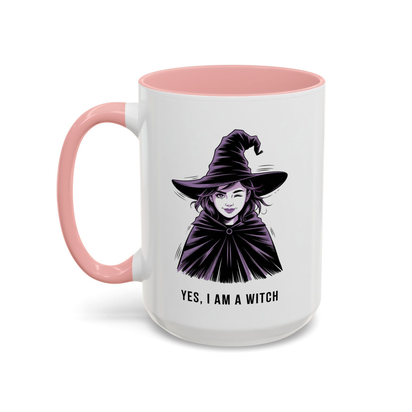 Witch Coffee Mug - "Yes, I Am a Witch" Accent Mug (11/15 oz)