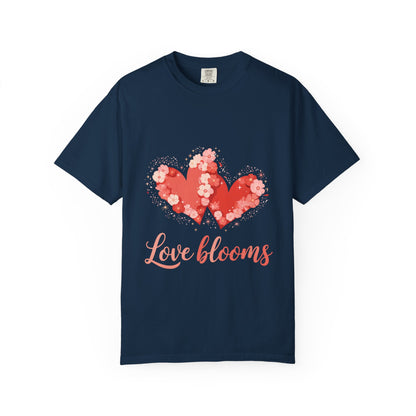 Love Blooms T-Shirt — Floral Heart Graphic Tee for Valentine’s Day