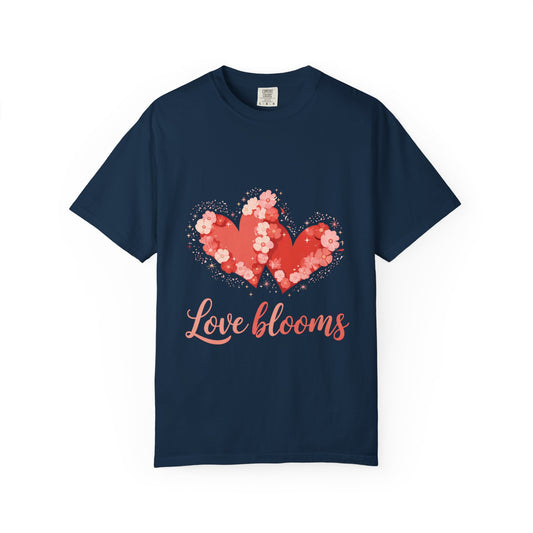 Love Blooms T-Shirt — Floral Heart Graphic Tee for Valentine’s Day