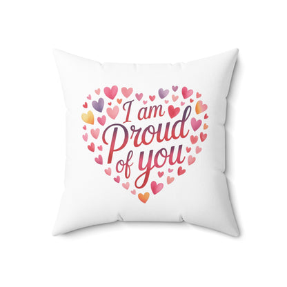 Ich bin stolz auf dich Herz-Dekokissen – Dekokissen mit ermutigender Botschaft