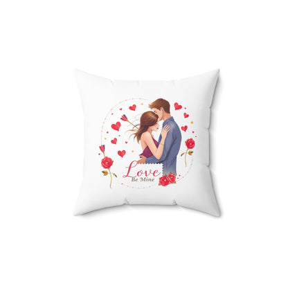 Romantic "Love Be Mine" Decorative Pillow — Couples Valentine's Throw Pillow
