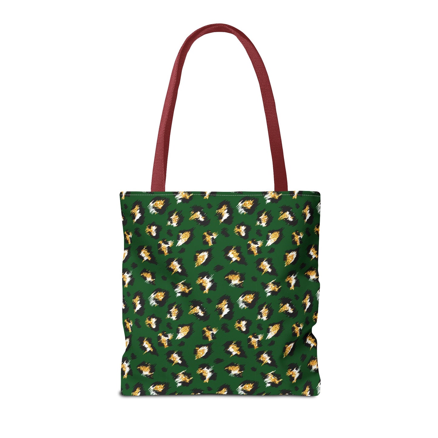 Green Leopard Print Tote Bag – Patterned All-Over-Print Shopper