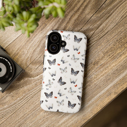iPhone Butterfly Pattern Tough Phone Case — Protective Floral-Inspired iPhone Case