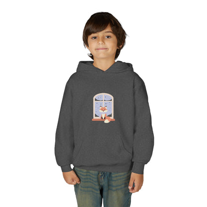 Kids Fox Hoodie - Cozy Winter Window Design