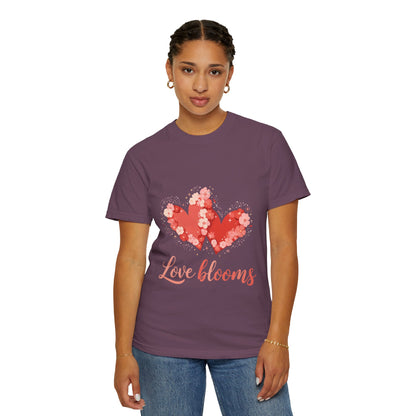 Love Blooms T-Shirt — Floral Heart Graphic Tee for Valentine’s Day