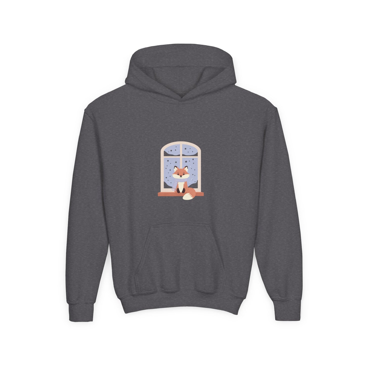 Kids Fox Hoodie - Cozy Winter Window Design