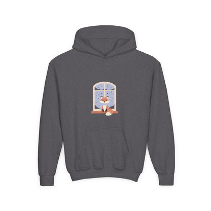 Kids Fox Hoodie - Cozy Winter Window Design
